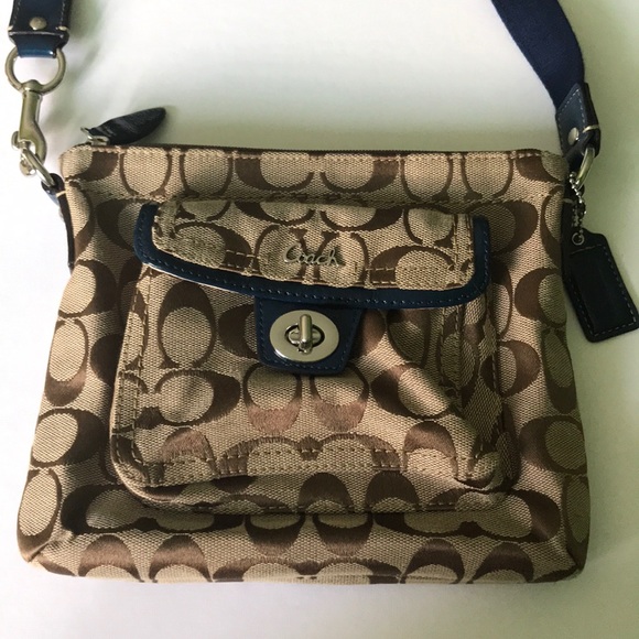 coach navy blue crossbody bag